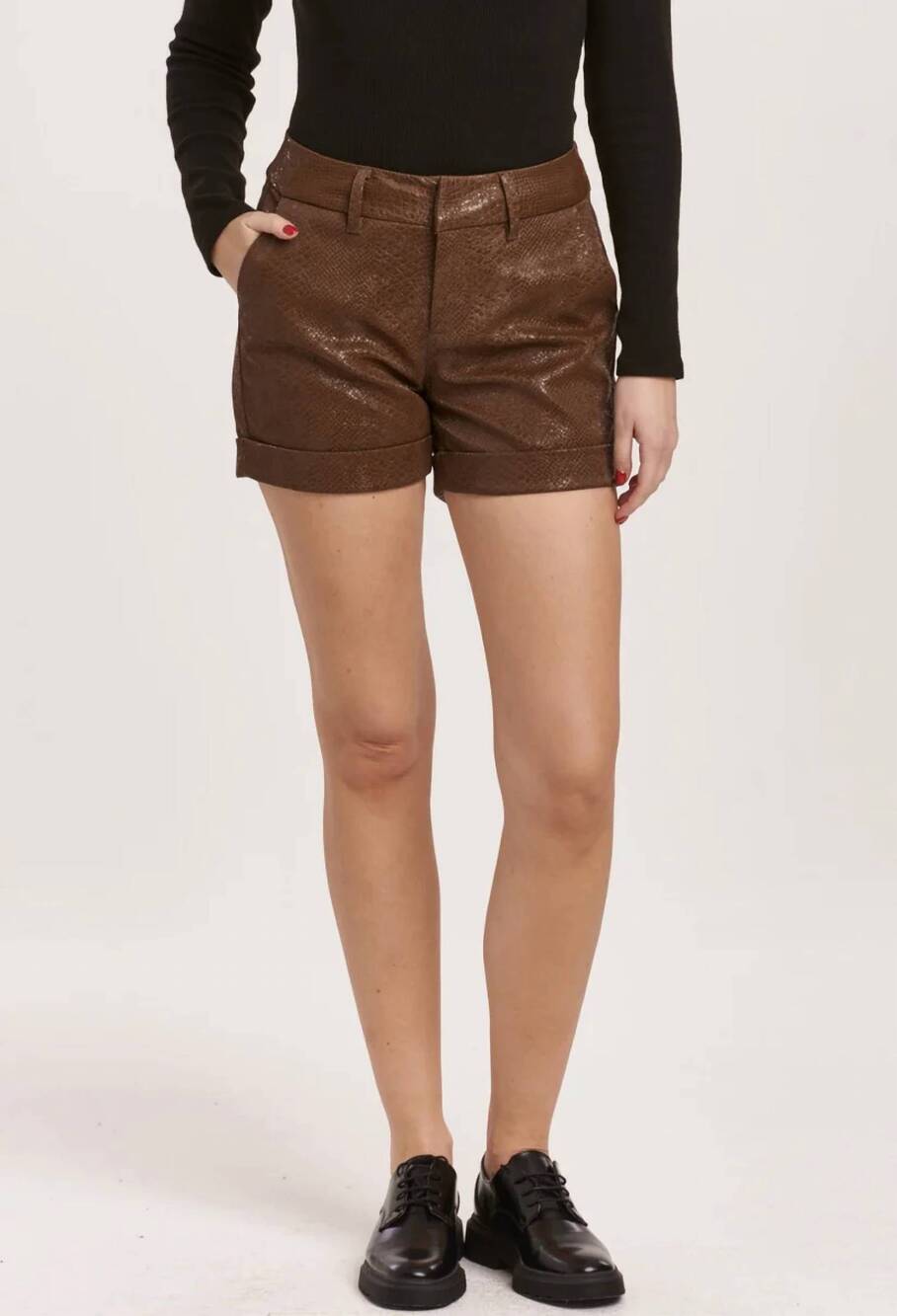 NEW DEAR JOHN DENIM snake hampton shorts in brown